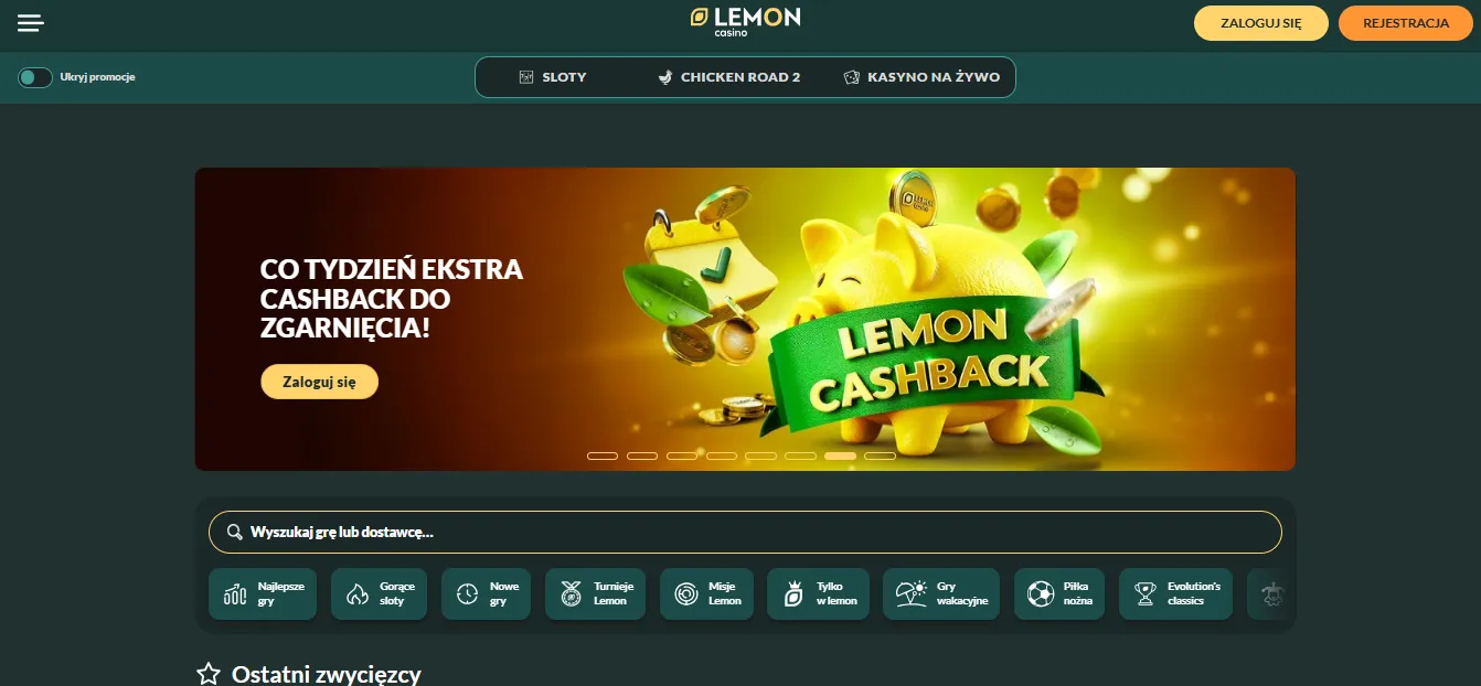 Lemon Casino PL – jak wejść na serwis z Polski